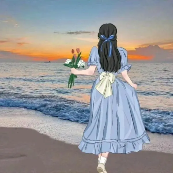 Tăng sự chú ý với avatar cô gái quay lưng anime lạ mắt và dễ thương