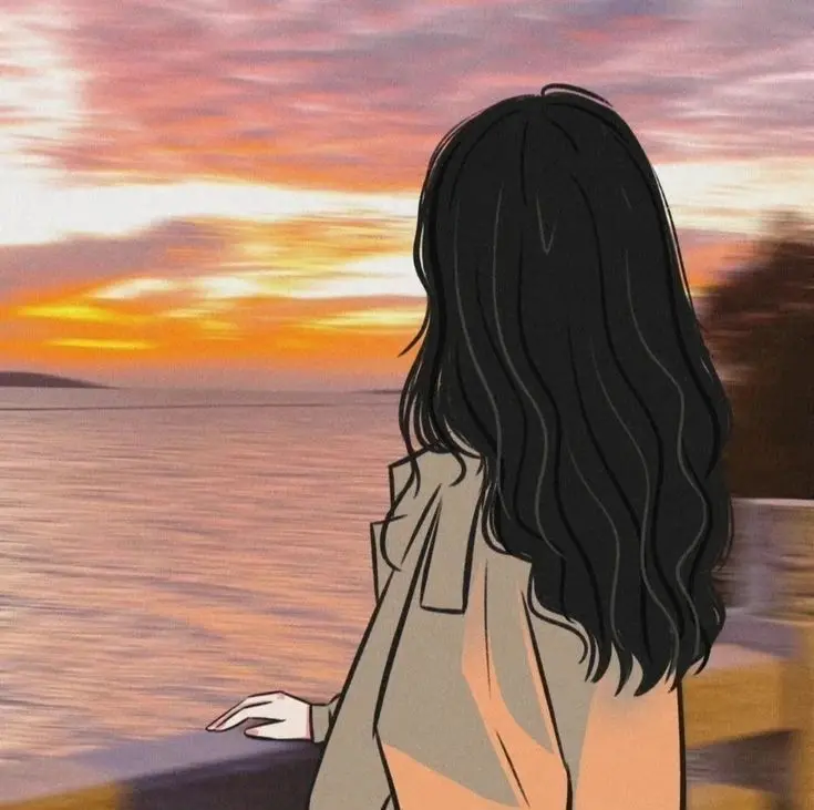 Tăng sự gần gũi với avatar cô gái quay lưng anime siêu dễ thương