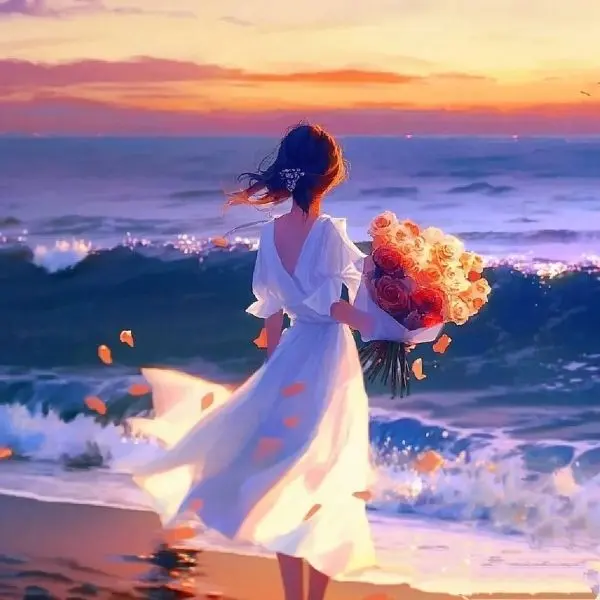 Tăng sự bí ẩn và nghệ thuật với avatar cô gái quay lưng anime độc lạ
