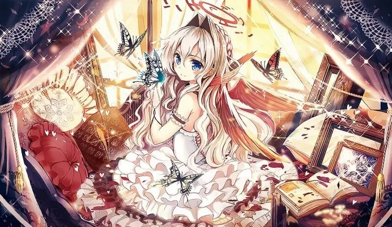 Hình nền anime cho máy tính phong cách dễ thương