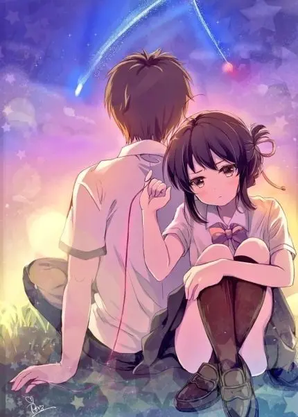 Hình nền anime cho điện thoại nhân vật nữ với ánh mắt sắc sảo