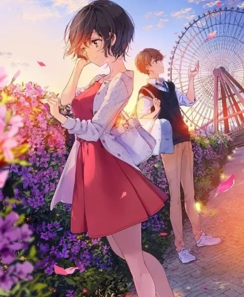 Hình nền anime cho điện thoại cô gái anime đeo tai nghe nhạc