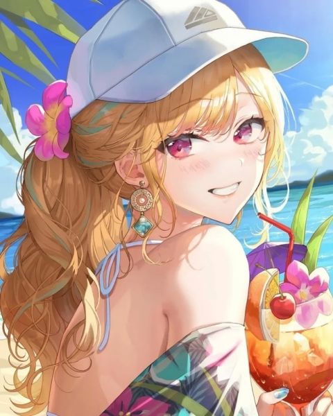 Hình nền anime cho điện thoại cô gái đội mũ