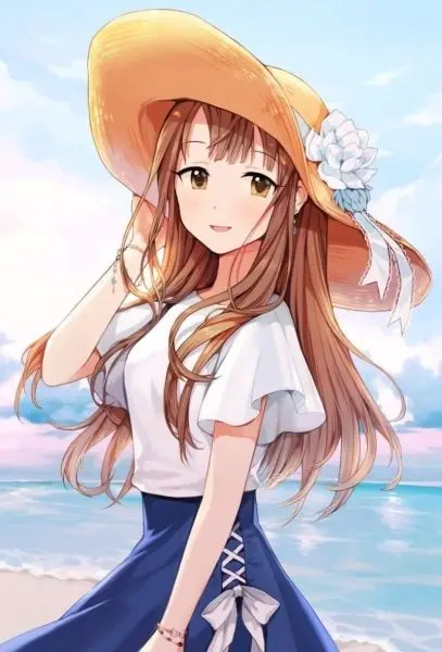 Hình nền anime cho điện thoại nhân vật nữ tóc hồng dễ thương