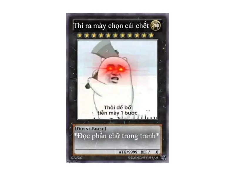 Bài meme thì ra mày chọn cái chết