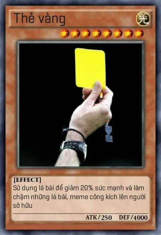 Bài meme thẻ vàng