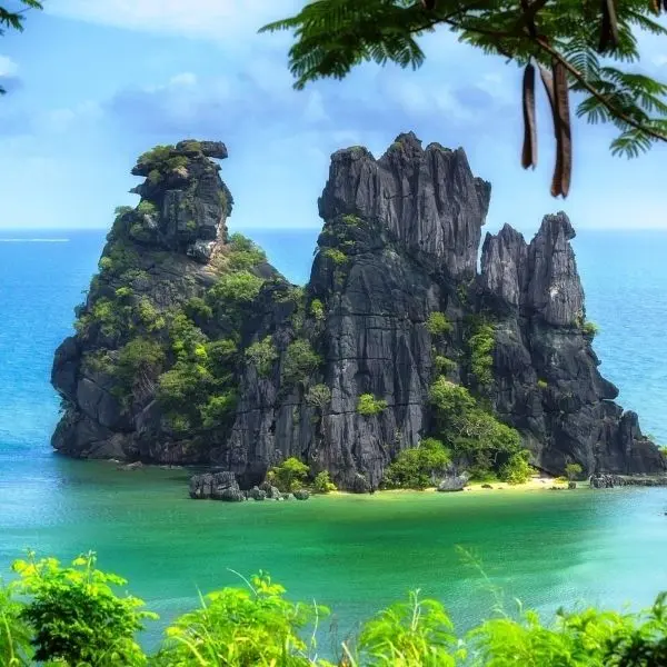 Phong cảnh đảo xanh ngát, nơi thiên nhiên và biển cả hòa quyện