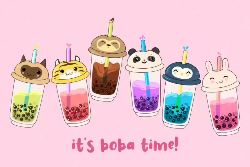 Hình nền đồ ăn cute với ly sinh tố dễ thương
