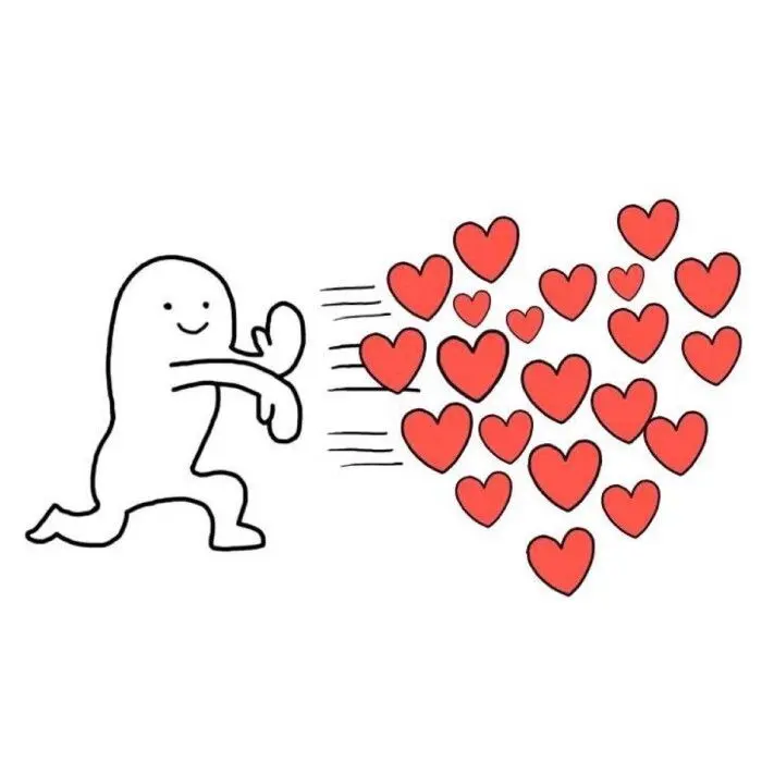 Meme trái tim thu hút sự quan tâm của nhiều người