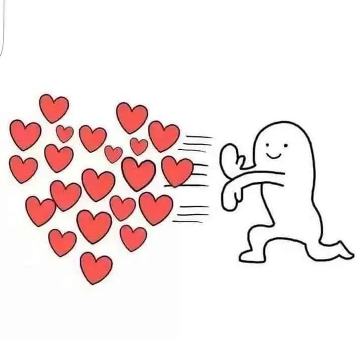 Meme trái tim hài hước với phong cách độc đáo