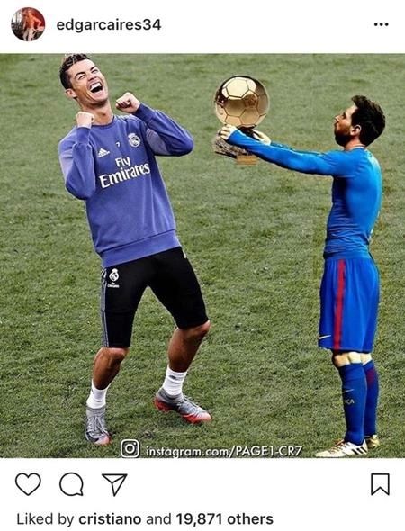 Messi meme với Ronaldo