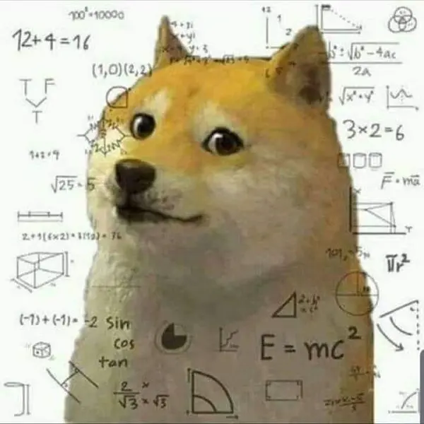 Shiba meme tính toán hài hước, thú vị