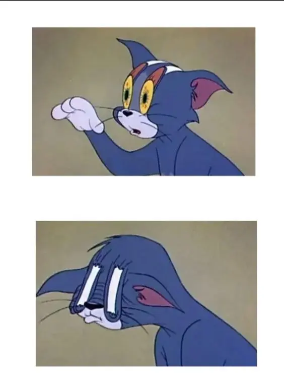 Meme mèo Tom buồn ngủ hài hước