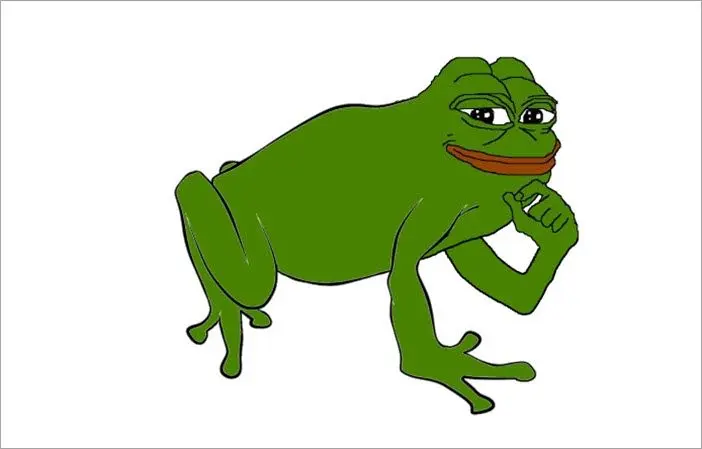 Hình ảnh ếch meme đang cười tươi
