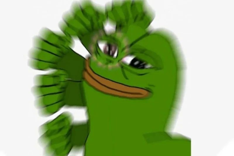 Ếch meme dơ tay đấm hài hước và thú vị