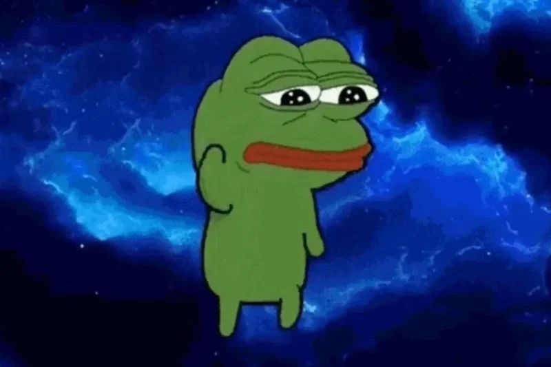 Ếch meme bối rối hài hước và thú vị