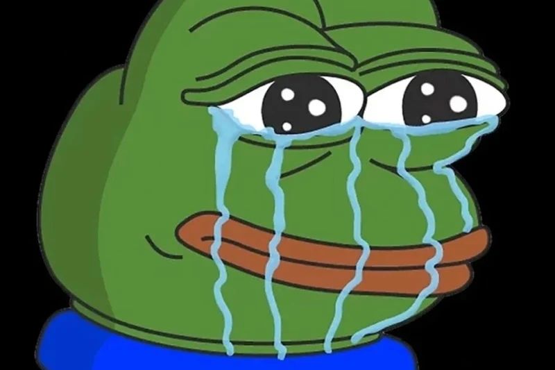Ếch meme khóc hài hước và độc đáo
