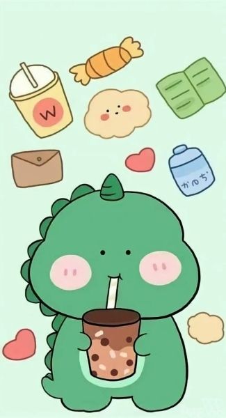Khủng long cute trên màn hình điện thoại, dễ thương mỗi khi bật máy Khủng long cute trên màn hình điện thoại, dễ thương mỗi khi bật máy