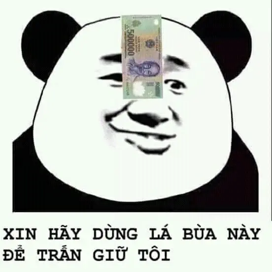 Meme tiền với biểu cảm độc đáo