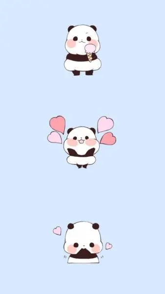 Hình nền gấu trúc đáng yêu cho điện thoại, mang đến sự dễ thương