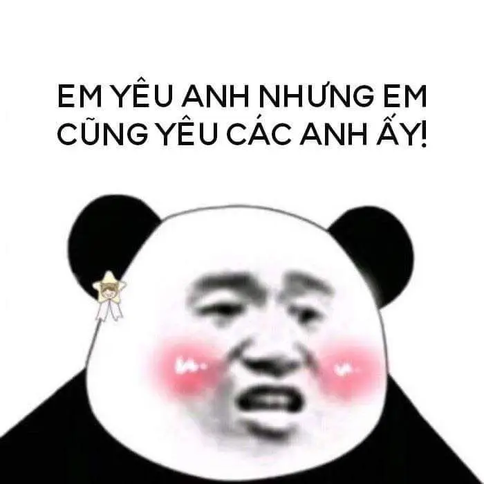 Hình ảnh gấu trúc meme với nét mặt vui nhộn
