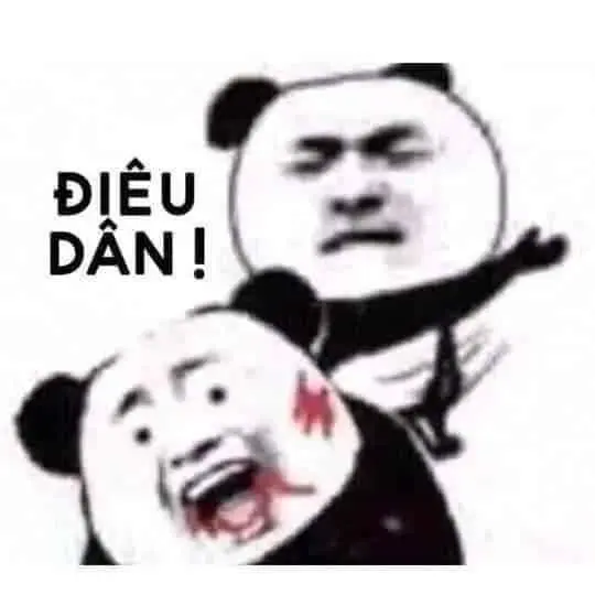 Gấu trúc meme với phong cách hài hước