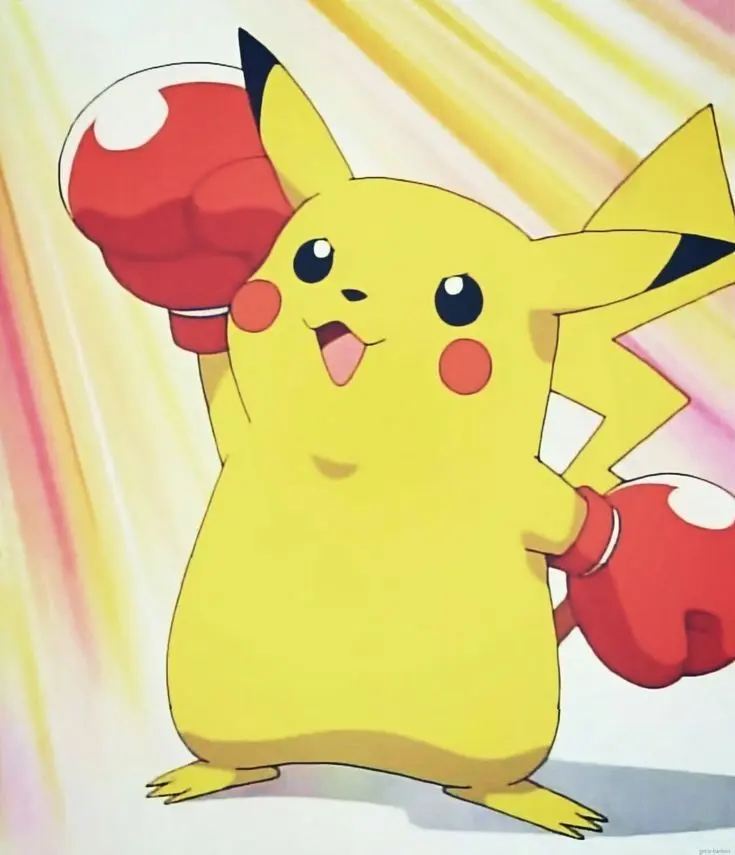 Pikachu meme đeo găng đấm bốc siu cute
