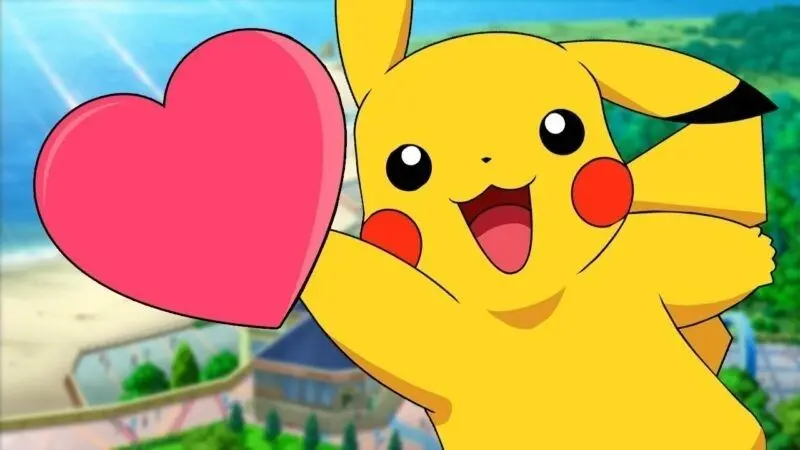 Pikachu meme trái tim 