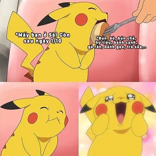 Pikachu meme ăn hài hước