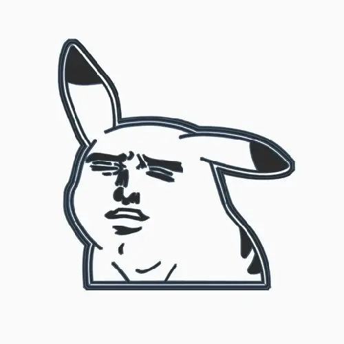 Pikachu meme đen trắng hài hước