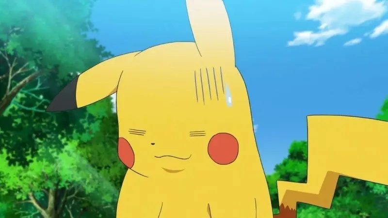 Pikachu meme hài hước với gương mặt chán nản