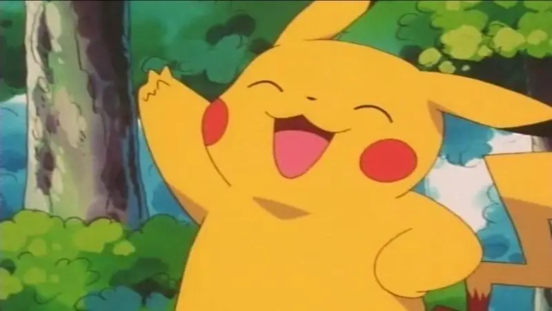 Pikachu meme dơ tay cười hài hước
