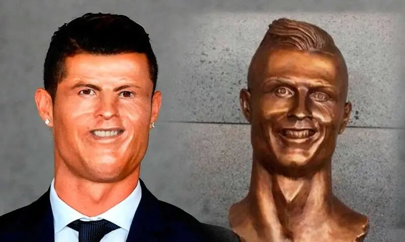 Meme Ronaldo đúc tượng hài huớc