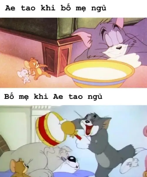 Meme face tom và jerry giúp giảm căng thẳng