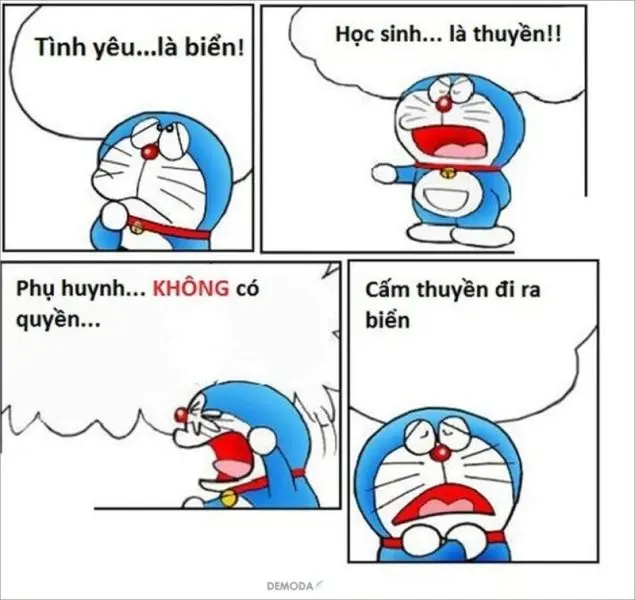Meme face doraemon vui vẻ trong từng biểu cảm