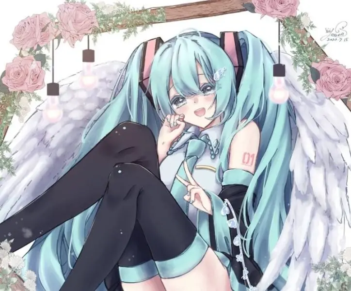 Hình nền anime nữ dễ thương với ánh sáng mờ ảo cho laptop