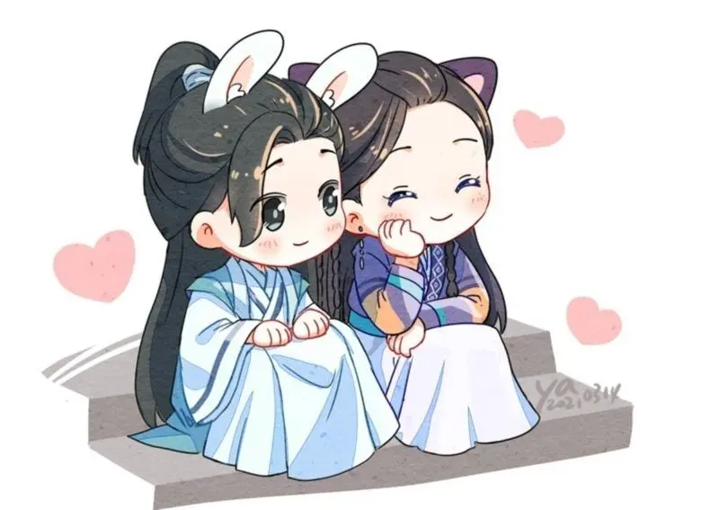Hình nền nhân vật cute dễ thương phong cách Hàn Quốc