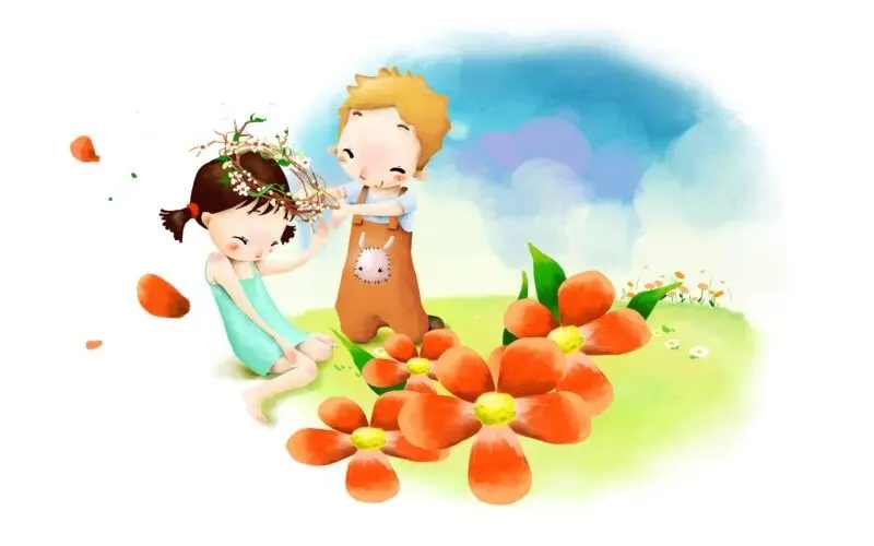 Hình nền tình yêu dễ thương với hình ảnh đôi bạn thân
