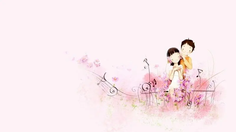 Hình nền tình yêu lãng mạn với nến và hoa
