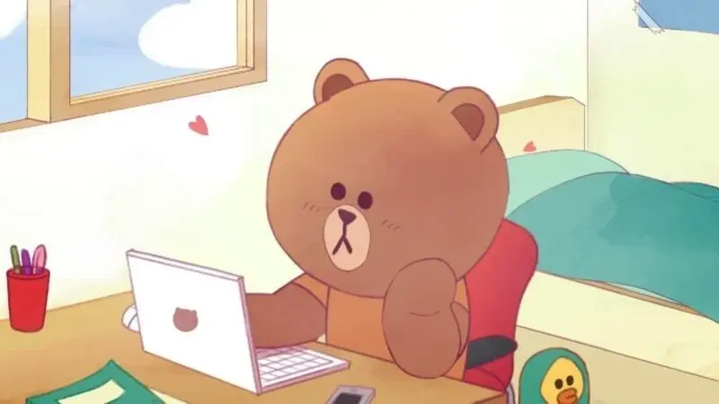Gấu cute cho máy tính giúp thư giãn ngay khi nhìn thấy