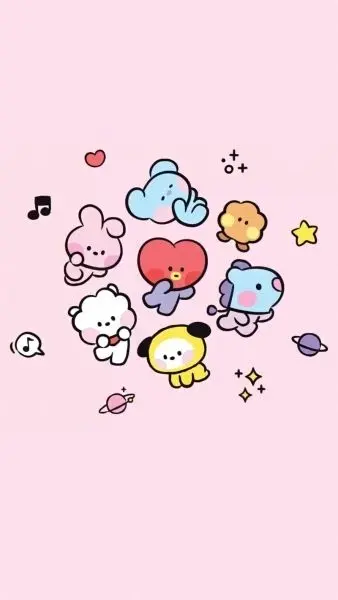 Hình nền gấu cute hoạt hình cho điện thoại giúp ngày vui tươi
