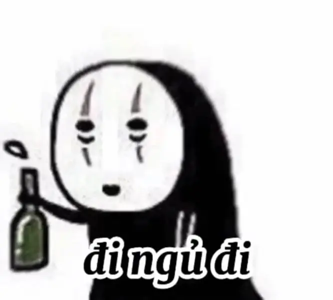 Meme đi ngủ chế hoạt hình với biểu cảm hài hước