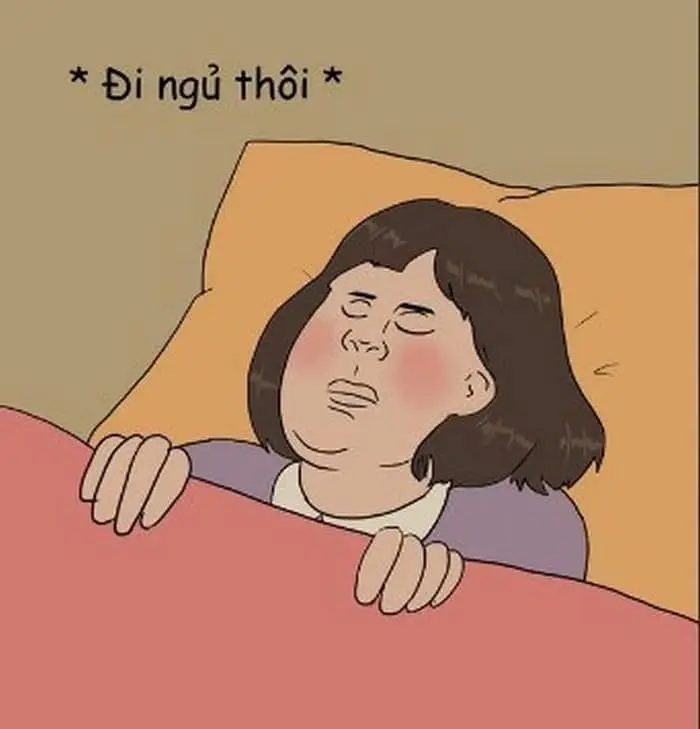 Meme đi ngủ chế hoạt hình được chia sẻ nhiều