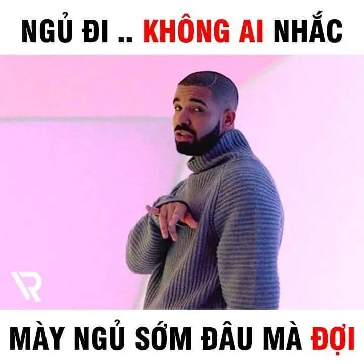Meme nhắc nhở đi ngủ hài hước, thú vị