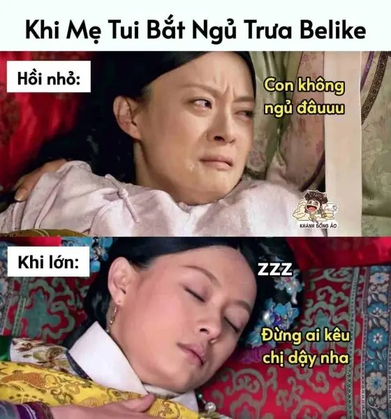 Meme ngủ trưa hài hước, độc đáo
