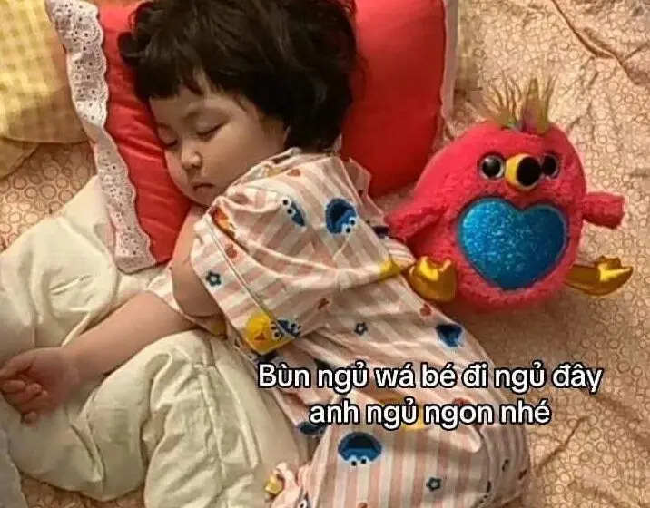 Meme em bé ngủ đáng yêu, cute nhất
