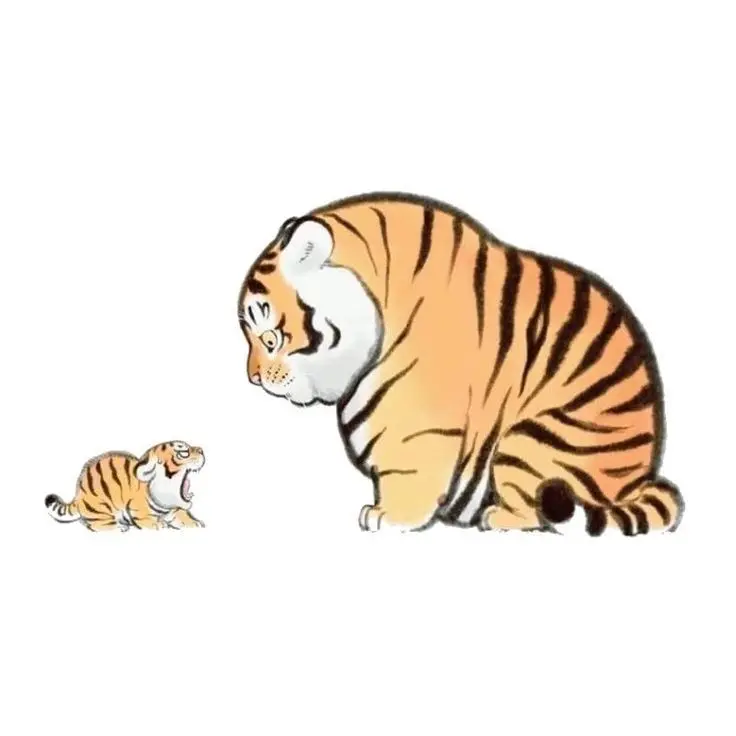 Ảnh chibi béo với động vật phúng phính đáng yêu.