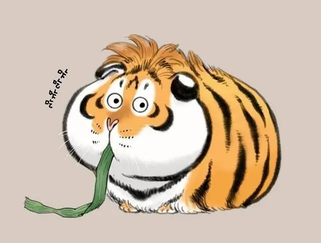 Ảnh chibi béo với động vật phúng phính, tạo cảm giác vui vẻ.
