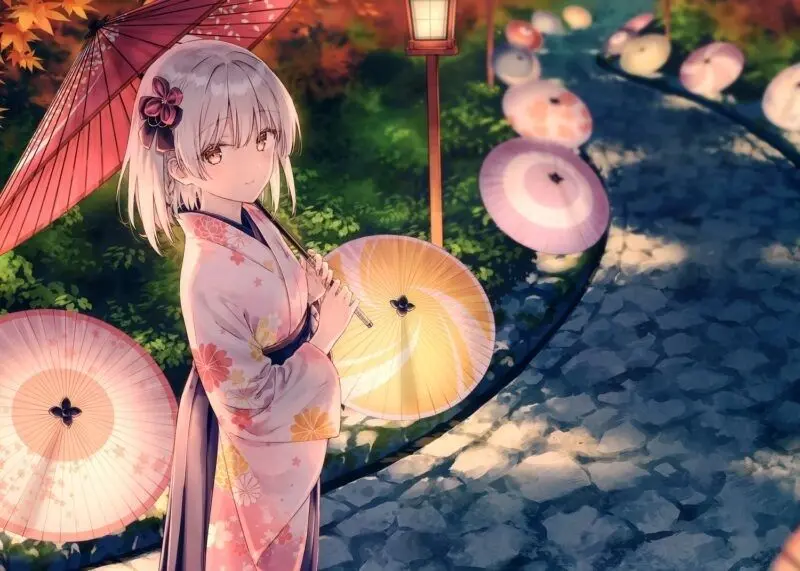 Hình nền Zalo anime phong cách shoujo dễ thương Hình nền Zalo anime phong cách shoujo dễ thương