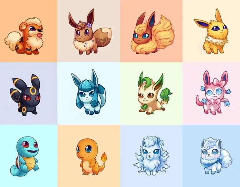Chibi ảnh Pokemon cute với Eevee đáng yêu Chibi ảnh Pokemon cute với Eevee đáng yêu